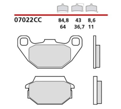 BREMBO FRONT BRAKE PADS KIT KYMCO PEOPLE ONE I 125 13-16-COD. 07022