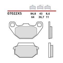 BREMBO FRONT BRAKE PADS KIT KYMCO PEOPLE ONE I 125 13-16-COD. 07022XS