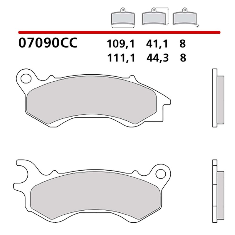 KIT DE PASTILLAS DE FRENO DELANTERO BREMBO KYMCO GENTE UNO I CBS 21-21-07090