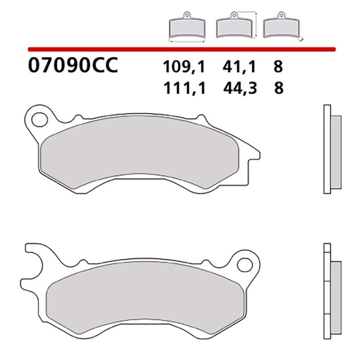 KIT DE PASTILLAS DE FRENO DELANTERO BREMBO PARA KYMCO GENTE UNO I CBS 21-21-07090