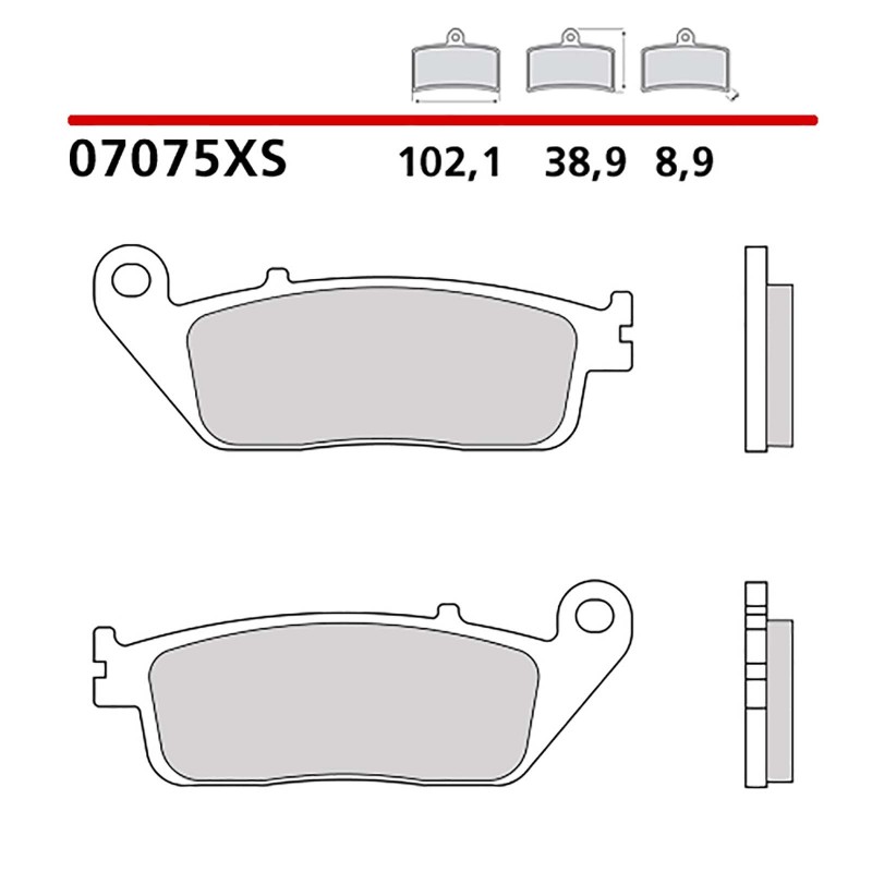 BREMBO FRONT BRAKE PADS KIT KYMCO XCITING I EVO ABS 500 13-13-COD. 07075XS