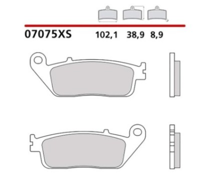 BREMBO FRONT BRAKE PADS KIT KYMCO XCITING I EVO ABS 500 13-13-COD. 07075XS