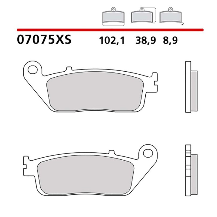 BREMBO FRONT BRAKE PADS KIT FOR KYMCO XCITING I EVO ABS 500 13-13-COD. 07075XS