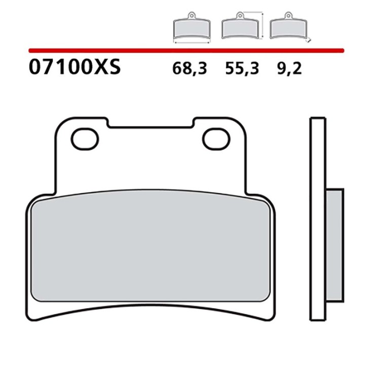 KIT DE PLAQUETTES DE FREIN AVANT BREMBO POUR KYMCO XCITING EST ABS 400 17-20-COD. 07100XS