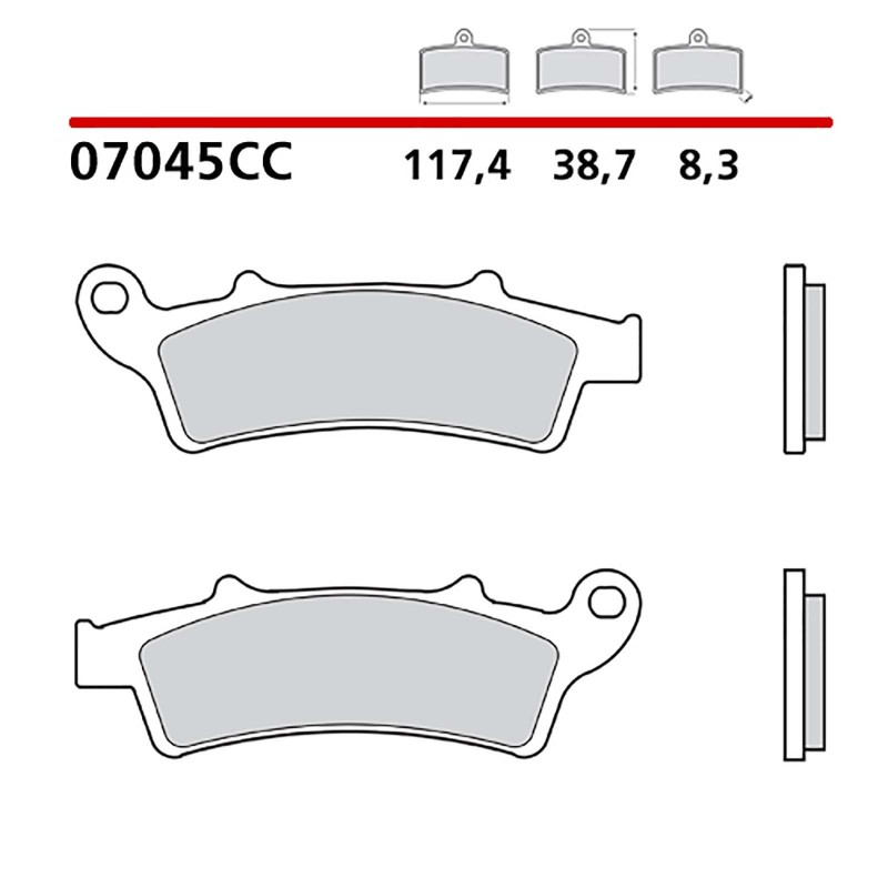 KIT DE PASTILLAS DE FRENO DELANTERO BREMBO KYMCO X-TOWN CBS CIUDAD 21-22-07045