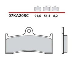 BREMBO FRONT BRAKE PADS KIT MV AGUSTA BRUTALE S 750 01-05-COD. 07KA20RC