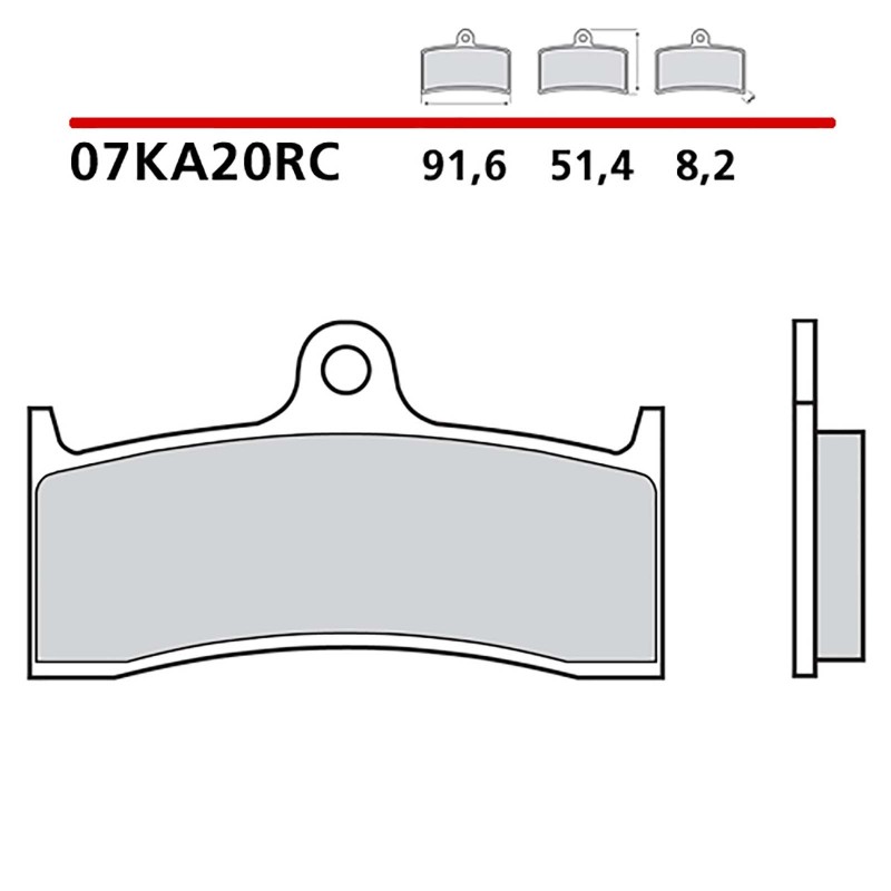 BREMBO FRONT BRAKE PADS KIT MV AGUSTA BRUTALE S 750 01-05-COD. 07KA20RC