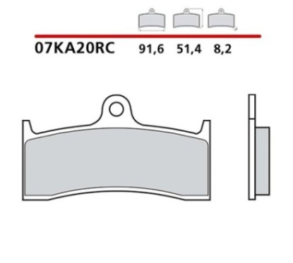 BREMBO FRONT BRAKE PADS KIT MV AGUSTA BRUTALE S 750 01-05-COD. 07KA20RC