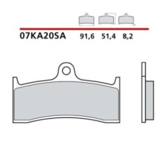 BREMBO FRONT BRAKE PADS KIT MV AGUSTA BRUTALE S 750 01-05-COD. 07KA20SA