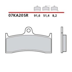 KIT DE PASTILLAS DE FRENO DELANTERO BREMBO MV AGUSTA BRUTALE S 750 01-05-COD. 07KA20SR