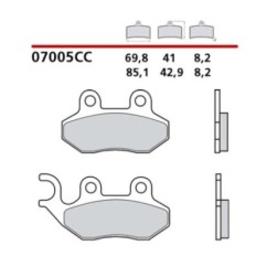 BREMBO FRONT BRAKE PADS KIT PEUGEOT BELVILLE ALLURE RS 125 18-19-COD. 07005