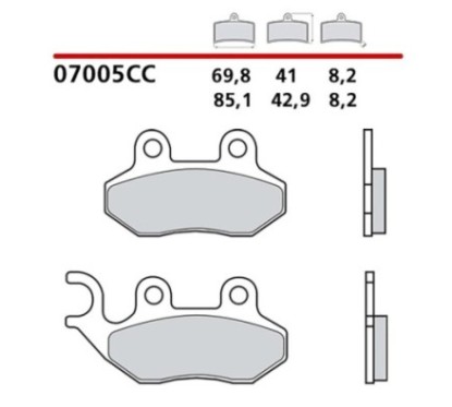 BREMBO FRONT BRAKE PADS KIT PEUGEOT BELVILLE ALLURE RS 125 18-19-COD. 07005