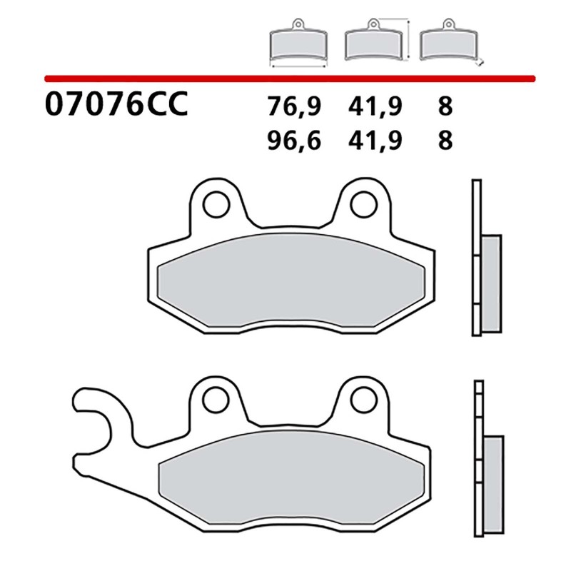 KIT DE PASTILLAS DE FRENO DELANTERO BREMBO PEUGEOT DJANGO PATRIMONIO 125 14-19-COD. 07076