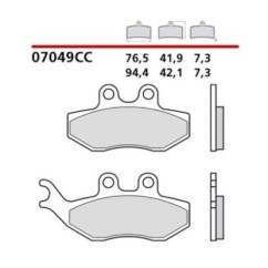 BREMBO KIT PASTIGLIE FRENO ANTERIORE PEUGEOT GEOPOLIS ABS 125 07-13