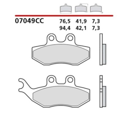 BREMBO KIT PASTIGLIE FRENO ANTERIORE PEUGEOT GEOPOLIS ABS 125 07-13