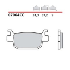 KIT DE PLAQUETTES DE FREIN AVANT BREMBO PEUGEOT METROPOLIS ALLURE 400 17-19-07064