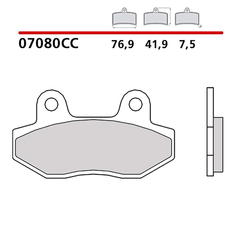 KIT DE PLAQUETTES DE FREIN AVANT BREMBO PEUGEOT SPEEDFIGHT 125 14-15-COD. 07080