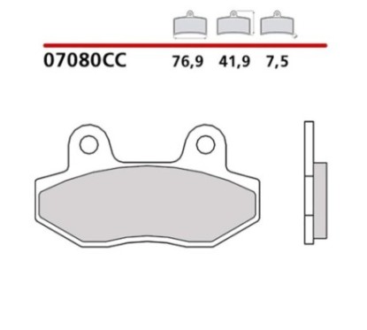 BREMBO FRONT BRAKE PADS KIT PEUGEOT SPEEDFIGHT 125 14-15-COD. 07080