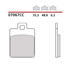 KIT DE PASTILLAS DE FRENO DELANTERO BREMBO PIAGGIO LIBERTY 150 08-08-COD. 07067