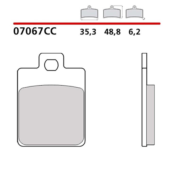 KIT DE PLAQUETTES DE FREIN AVANT BREMBO POUR PIAGGIO LIBERTE 150 08-08-COD. 07067