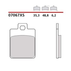 KIT DE PASTILLAS DE FRENO DELANTERO BREMBO PIAGGIO MP3 4V IE ERL LT HIBRIDO 10-13-07067XS