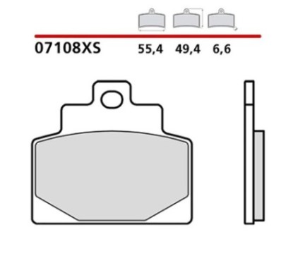 BREMBO FRONT BRAKE PADS KIT PIAGGIO MP3 ABS 400 20-21-COD. 07108XS