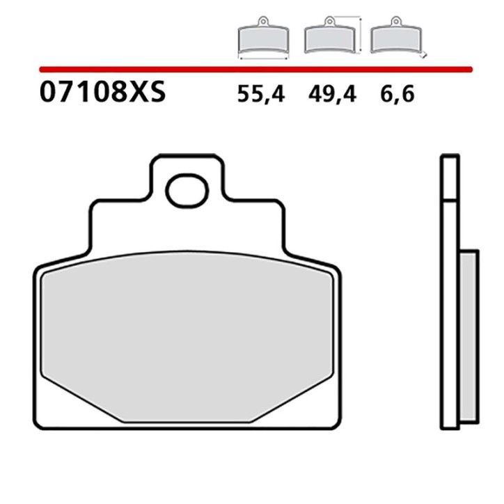 KIT DE PASTILLAS DE FRENO DELANTERO BREMBO PARA PIAGGIO MP3 ABS 400 20-21-COD. 07108XS