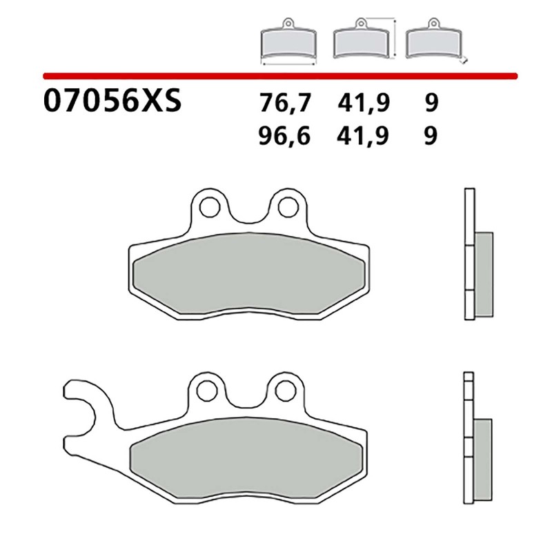 BREMBO KIT PASTIGLIE FRENO ANTERIORE PIAGGIO VESPA 946 4T 3V ABS - 946 RED 125 13-15