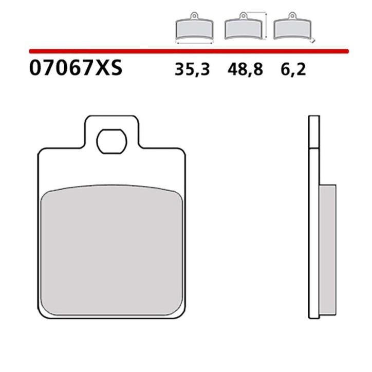 KIT DE PASTILLAS DE FRENO DELANTERO BREMBO PARA PIAGGIO VESPA ELETTRICA E5 21-21-COD. 07067XS