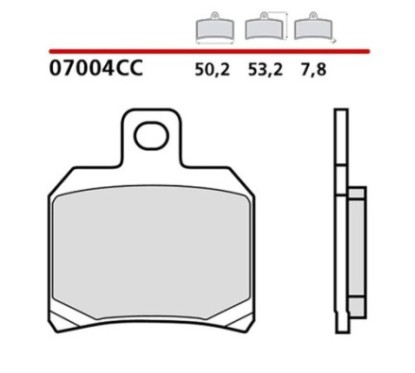 BREMBO FRONT BRAKE PADS KIT PIAGGIO X9 EVOLUTION 125 03-03-COD. 07004