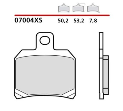 KIT DE PASTILLAS DE FRENO DELANTERO BREMBO PIAGGIO X9 EVOLUCION 125 03-03-COD. 07004XS