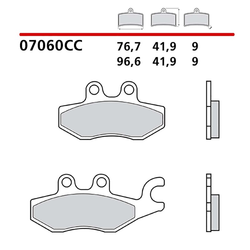 BREMBO FRONT BRAKE PADS KIT PIAGGIO X9 EVOLUTION 125 05-06-COD. 07060