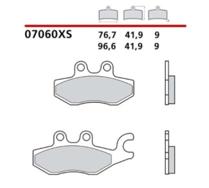 KIT DE PASTILLAS DE FRENO DELANTERO BREMBO PIAGGIO X9 EVOLUCION 125 05-06-COD. 07060XS