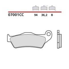 BREMBO FRONT BRAKE PADS KIT PIAGGIO X9 EVOLUTION 500 03-07-COD. 07001