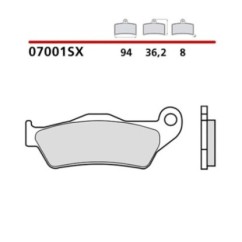 KIT DE PASTILLAS DE FRENO DELANTERO BREMBO PIAGGIO X9 EVOLUCION 500 03-07-COD. 07001XS