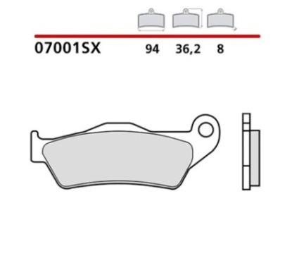 BREMBO VORDERRADBREMSBELAGE-KIT PIAGGIO X9 EVOLUTION 500 03-07-COD. 07001XS