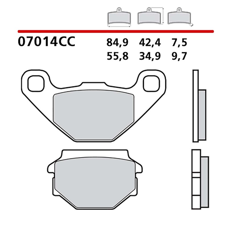 BREMBO FRONT BRAKE PADS KIT RIEJU URBAN BLAST 50 13-15-COD. 07014