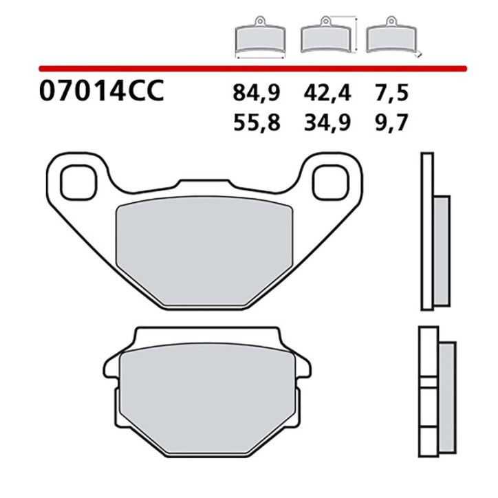 BREMBO FRONT BRAKE PADS KIT FOR RIEJU URBAN BLAST 50 13-15-COD. 07014