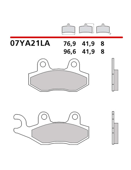 brembo kit pastiglie freno ant monta su royal enfield woodsman efi 500 09 12 07ya21la