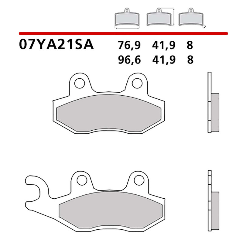 brembo kit pastiglie freno ant monta su royal enfield woodsman efi 500 09 12 07ya21sa