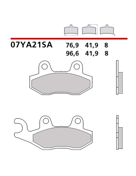 brembo kit pastiglie freno ant monta su royal enfield woodsman efi 500 09 12 07ya21sa