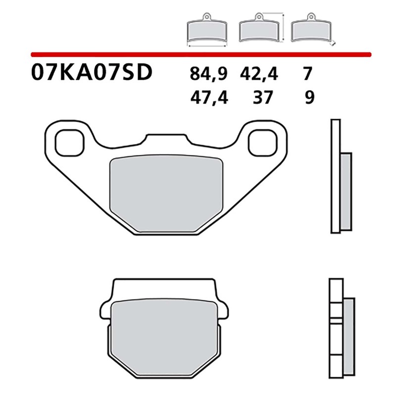 BREMBO FRONT BRAKE PADS KIT SHERCO SE R ENDURO FACTORY 50 18-21-07KA07SD