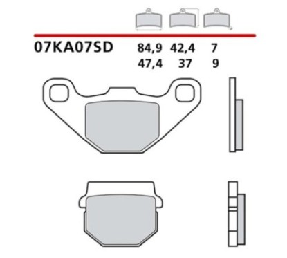 BREMBO VORDERRADBREMSBELAGE-KIT SHERCO SE R ENDURO FACTORY 50 18-21-07KA07SD