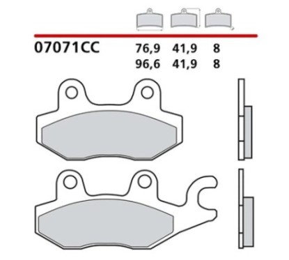 KIT DE PASTILLAS DE FRENO DELANTERO BREMBO SUZUKI BURGMAN ABS 400 17-20-07071