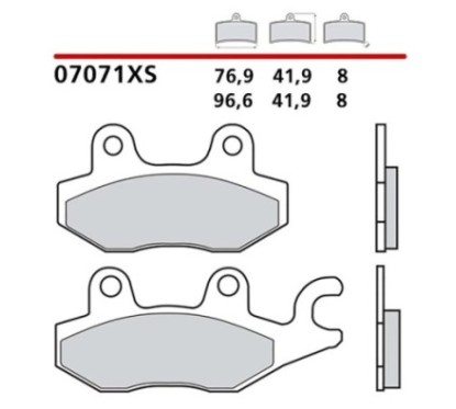 KIT DE PASTILLAS DE FRENO DELANTERO BREMBO SUZUKI BURGMAN ABS 400 17-20-07071XS