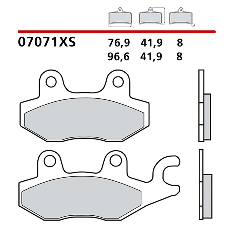 KIT DE PLAQUETTES DE FREIN AVANT BREMBO SUZUKI EUH BURGMAN ABS 125 14-20-COD. 07071XS