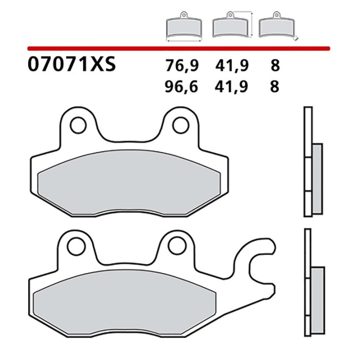 KIT DE PLAQUETTES DE FREIN AVANT BREMBO POUR SUZUKI EUH BURGMAN/ABS 125 14-20-COD. 07071XS