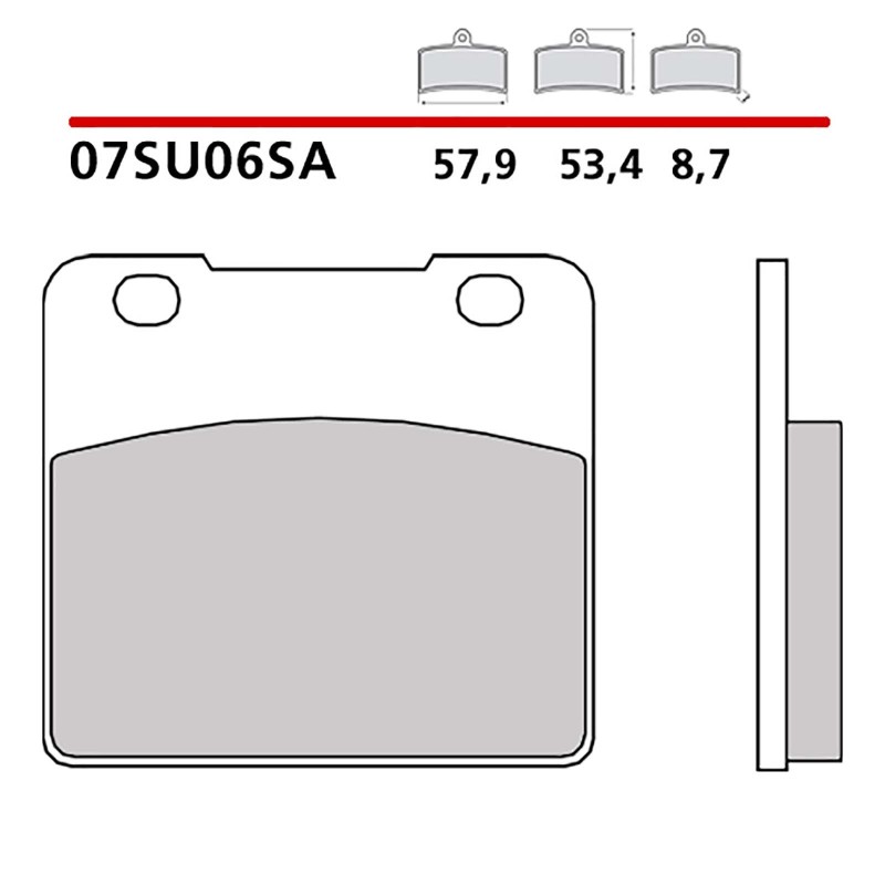 KIT DE PLAQUETTES DE FREIN AVANT BREMBO SUZUKI VS GL INTRUDER 1400 87-03-COD. 07SU06SA