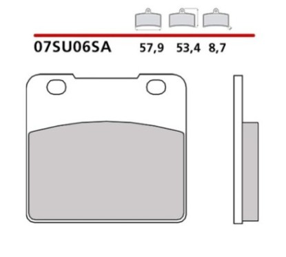 KIT DE PLAQUETTES DE FREIN AVANT BREMBO SUZUKI VS GL INTRUDER 1400 87-03-COD. 07SU06SA