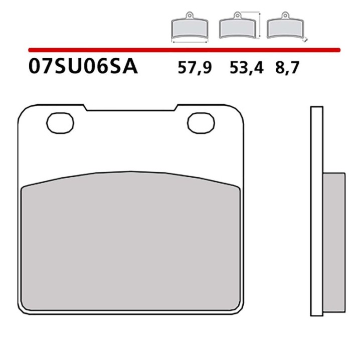 KIT DE PLAQUETTES DE FREIN AVANT BREMBO POUR SUZUKI VS GL INTRUDER 1400 87-03-COD. 07SU06SA